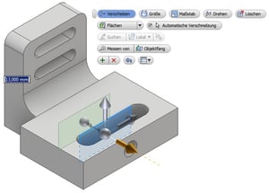 CAD-Modelle aus fremden Systemen bearbeiten: Die Funktion "Direkt Bearbeiten" am Beispiel "Verschieben".