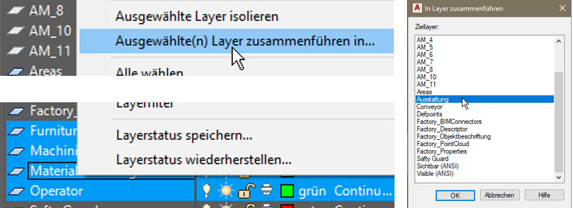 Layermanager in AutoCAD