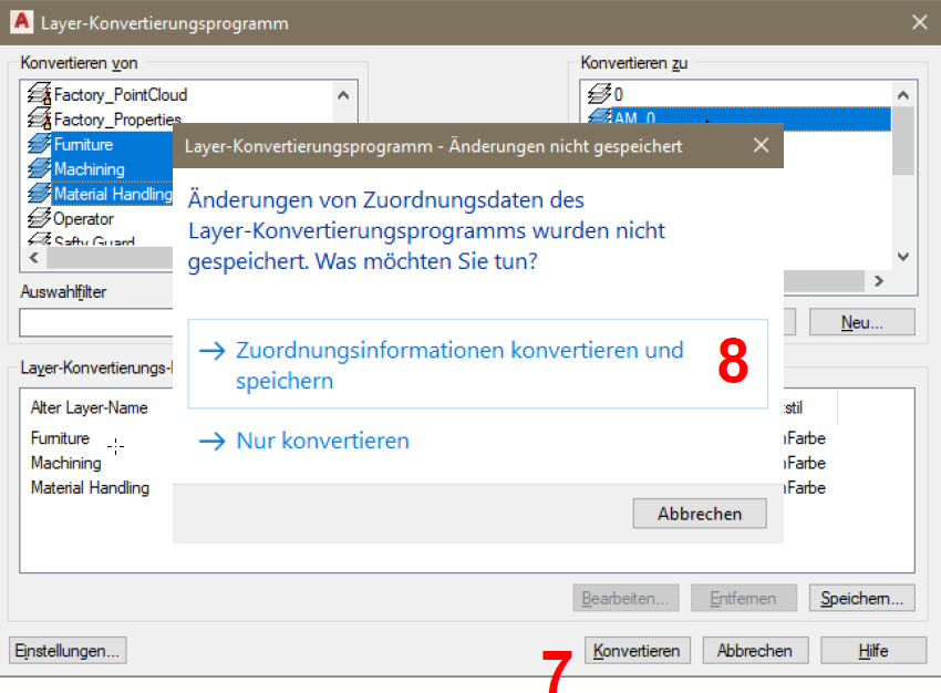 Konvertierungsprogramm in AutoCAD