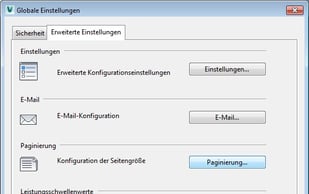 Registerkarte Erweiterte Einstellungen