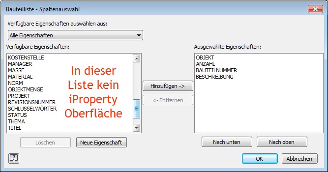 iProperty Oberfläche