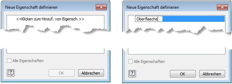 iProperty Oberfläche Name des iProperties eintragen