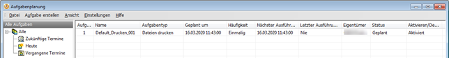 Aufgabenplanung im Inventor