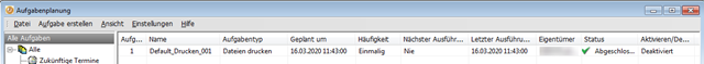 Aufgabenplanung im Inventor