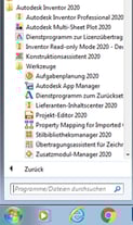 Aufgabenplanung im Inventor
