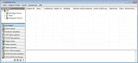 Aufgabenplanung im Inventor