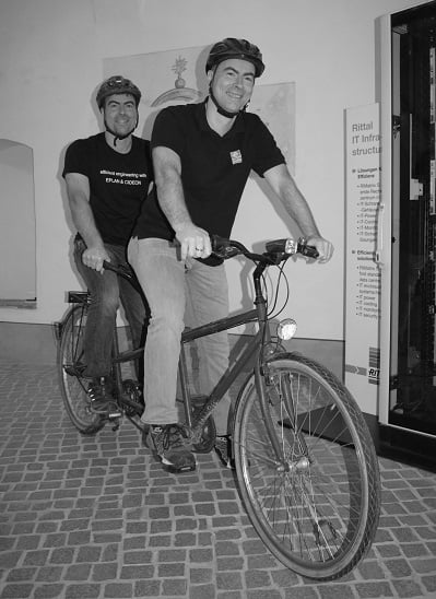 Thomas Dalkowski und Mathias Heppert auf Fahrrad